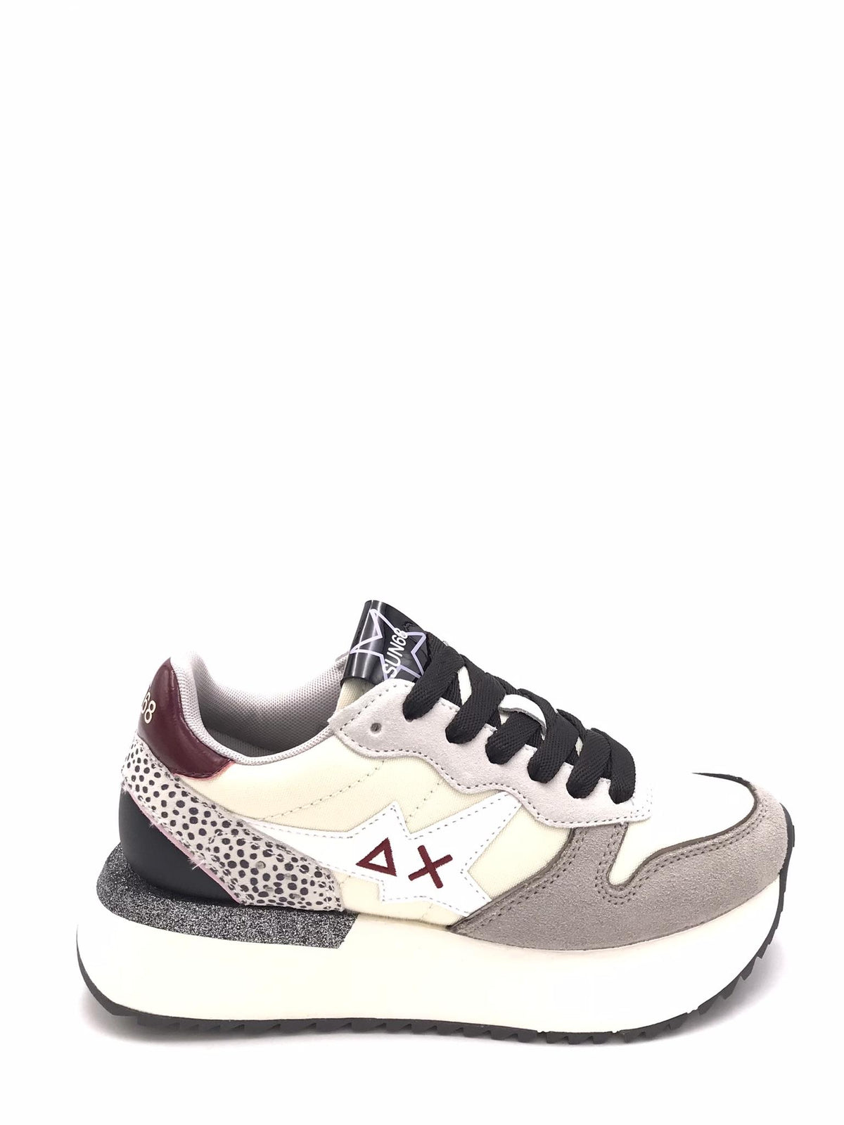 Sneakers big stargirl mix material bianca-panna Z45221 BIANCA-PANNA SUN 68 