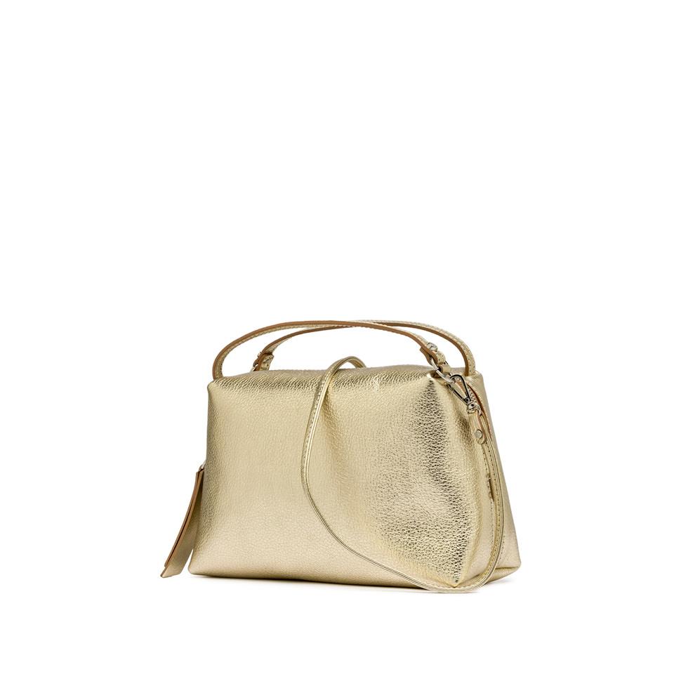 Borsa Alifa pelle laminata light gold BS8148 PLATINO GIANNI CHIARINI 
