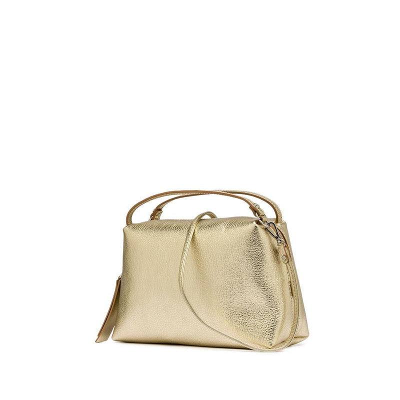 Borsa Alifa pelle laminata light gold BS8148 PLATINO GIANNI CHIARINI 