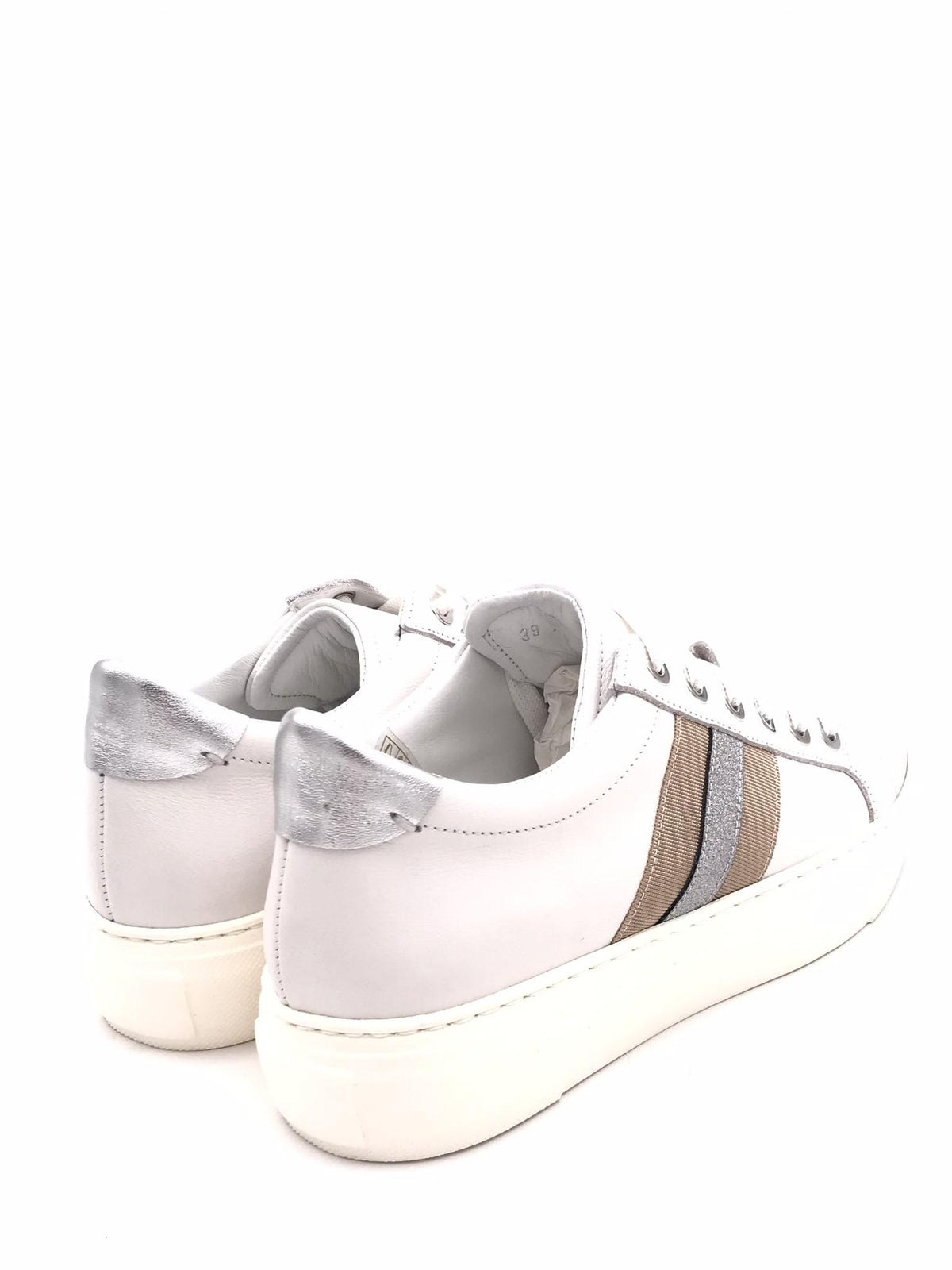 Sneakers donna Maddy in pelle bianca