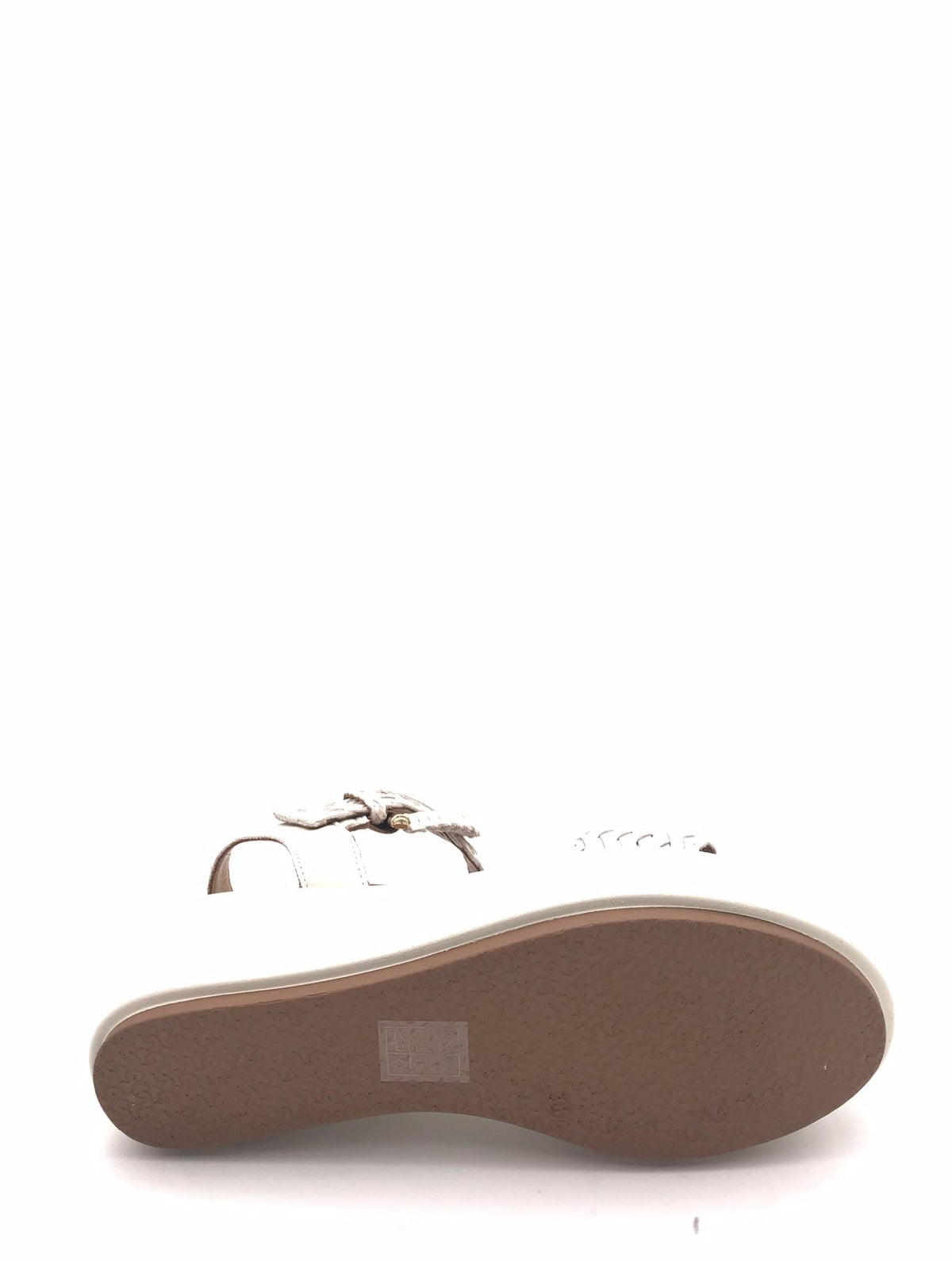 Sandalo in pelle intrecciata crema 123035 CREMA INUOVO 