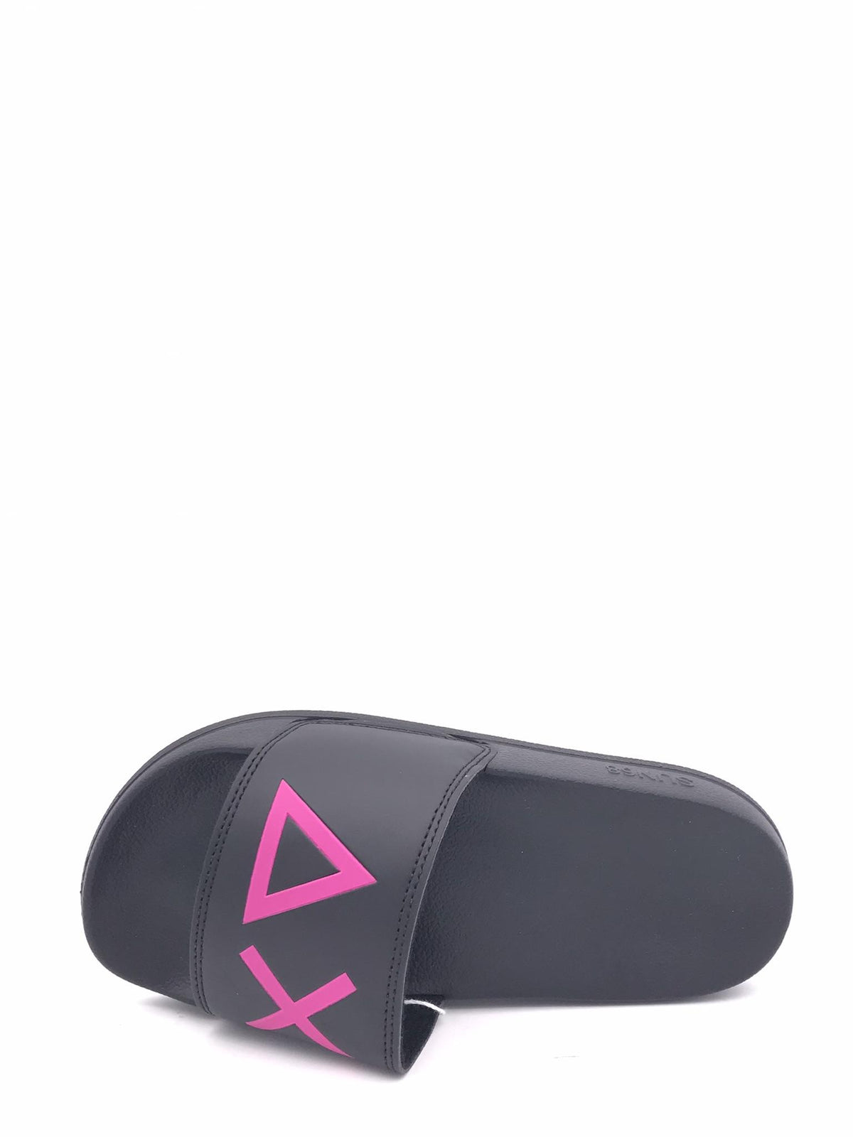 Slippers logo nera-fuxia