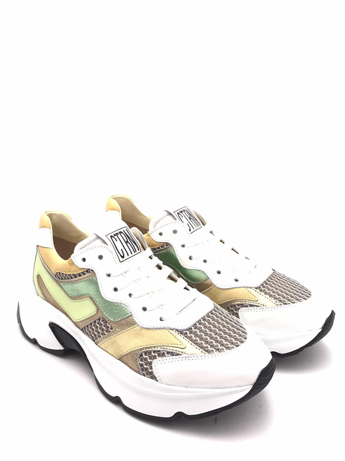 Sneakers donna City bianco-multi gold