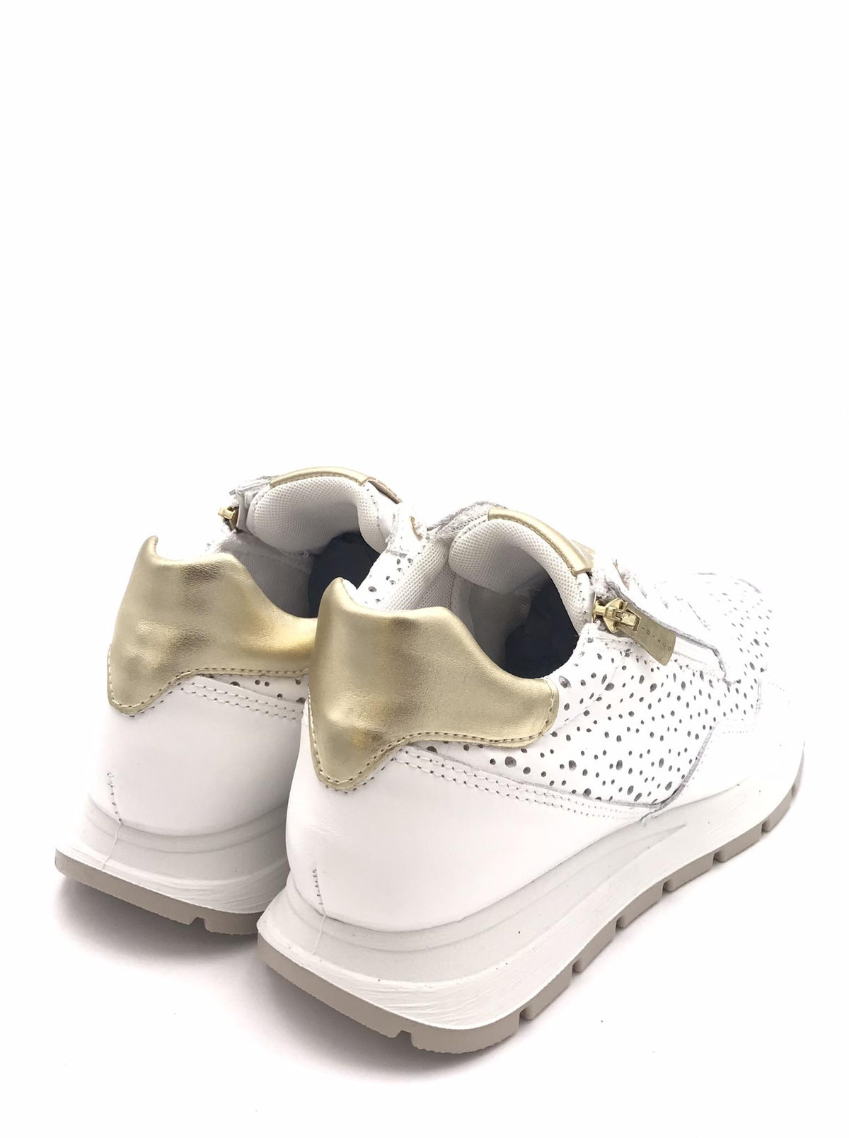 Sneakers Ermione in pelle forata bianca 1151522 BIANCA IGI&CO 
