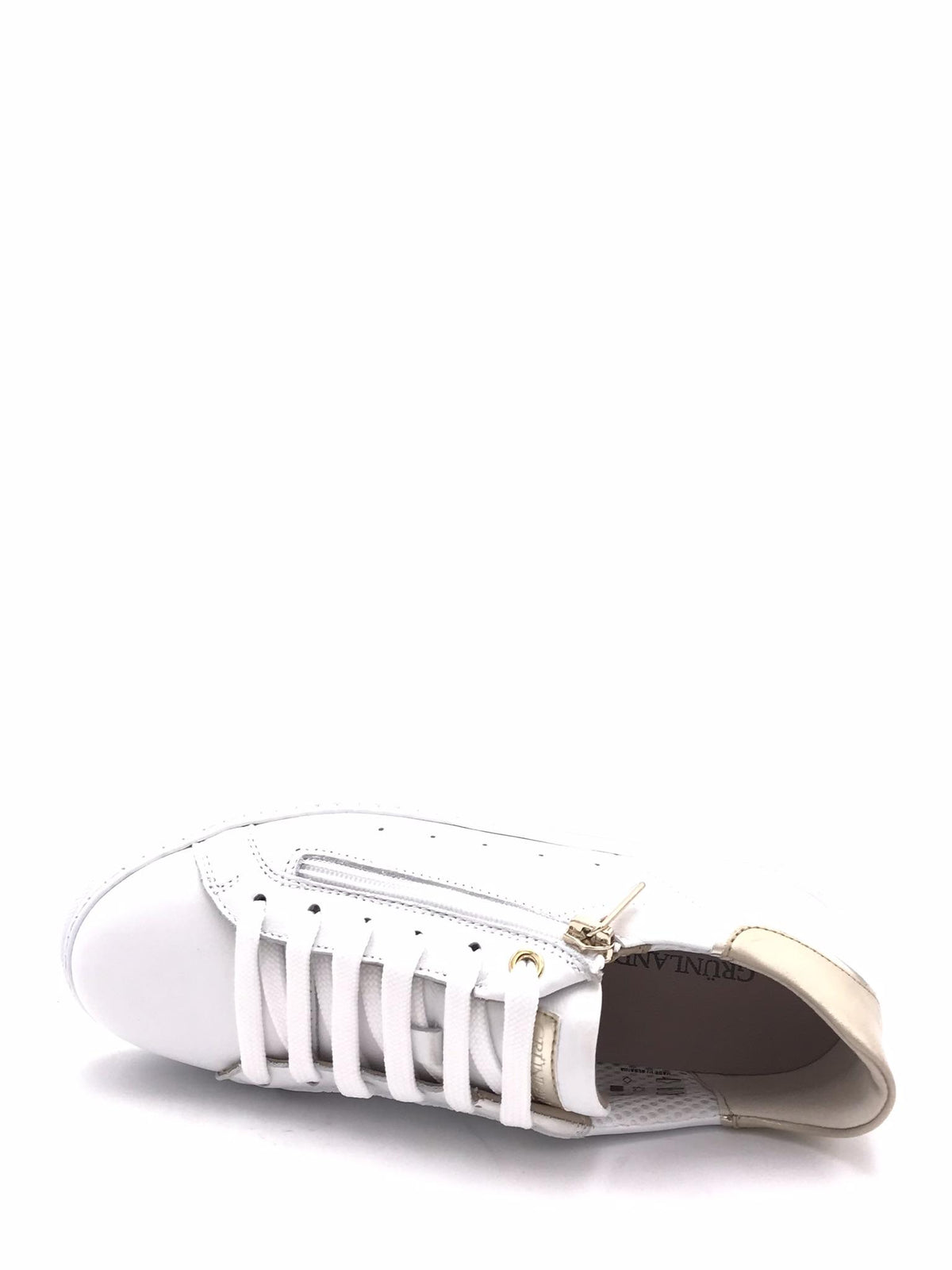 Sneakers Hoan con zip in pelle bianca SC6207 BIANCA GRUNLAND 