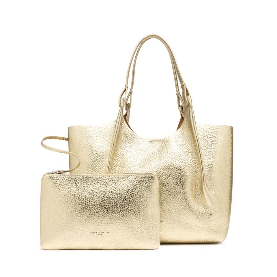 Borsa Dua large light gold-caramello BS9720 PLATINO GIANNI CHIARINI 