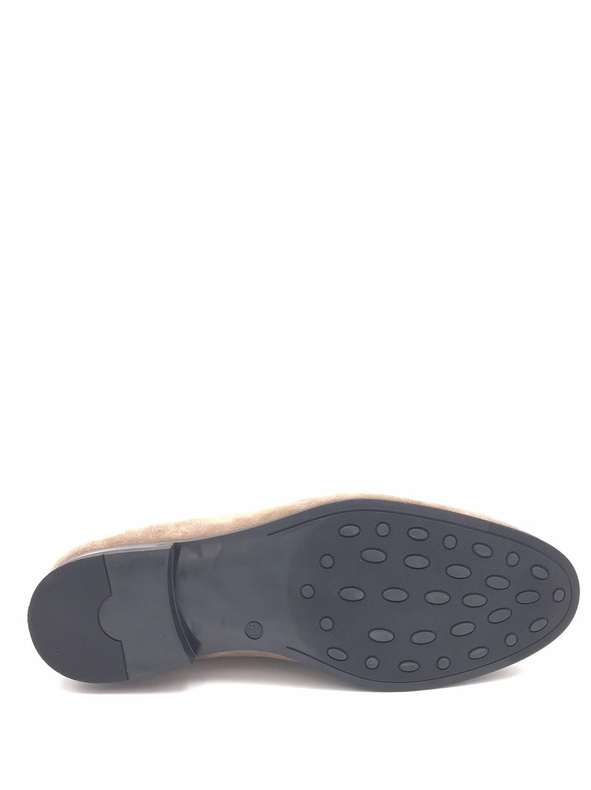 Mocassino uomo nappine in camoscio taupe