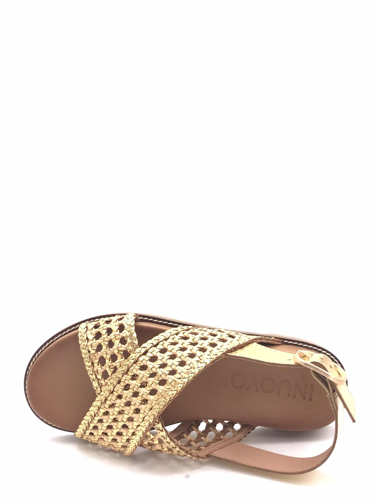 Sandalo incrociato intrecciato oro H26229 ORO INUOVO 
