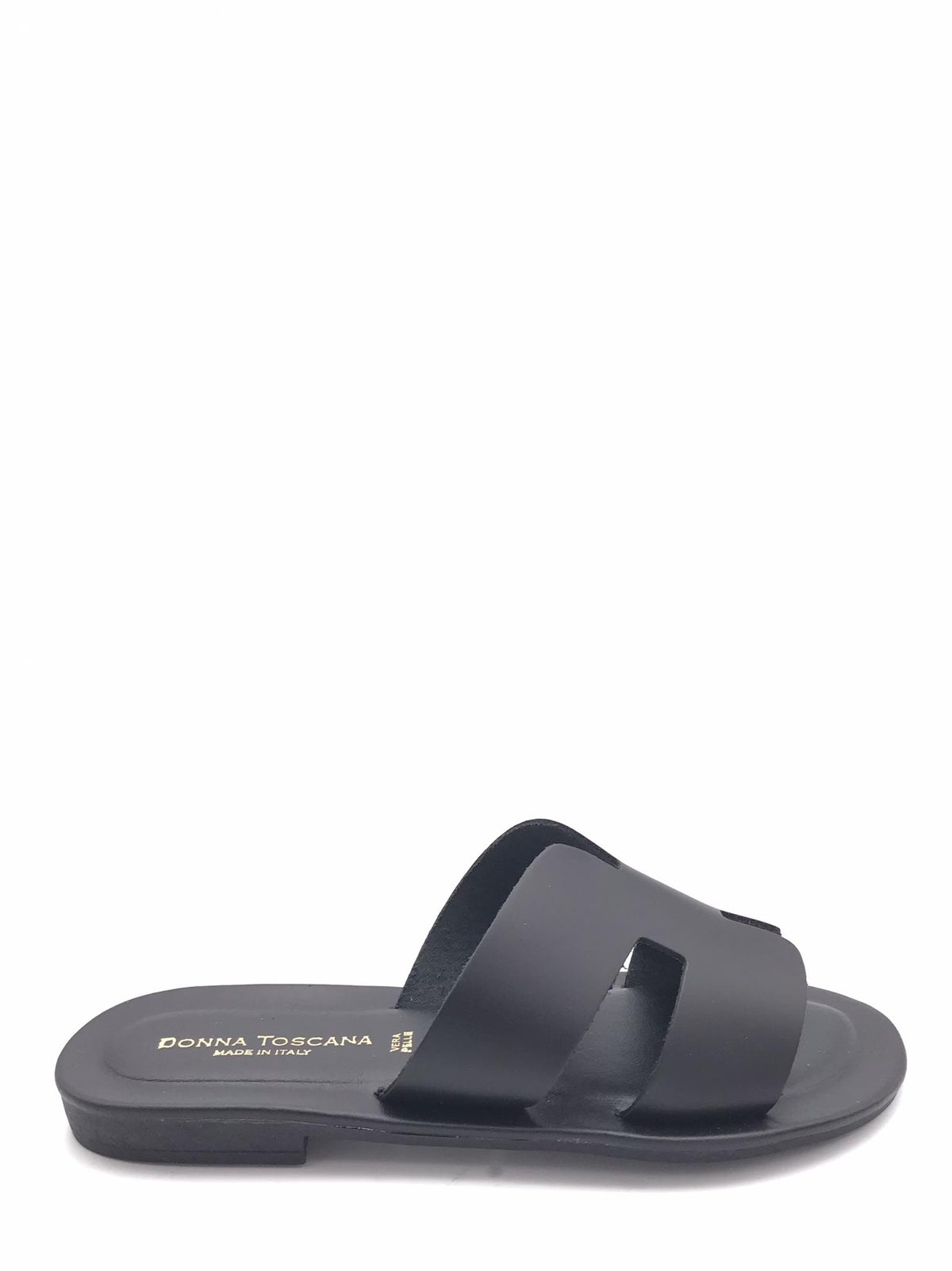 Ciabatta in pelle nera LIDO 501 NERO DONNA TOSCANA 