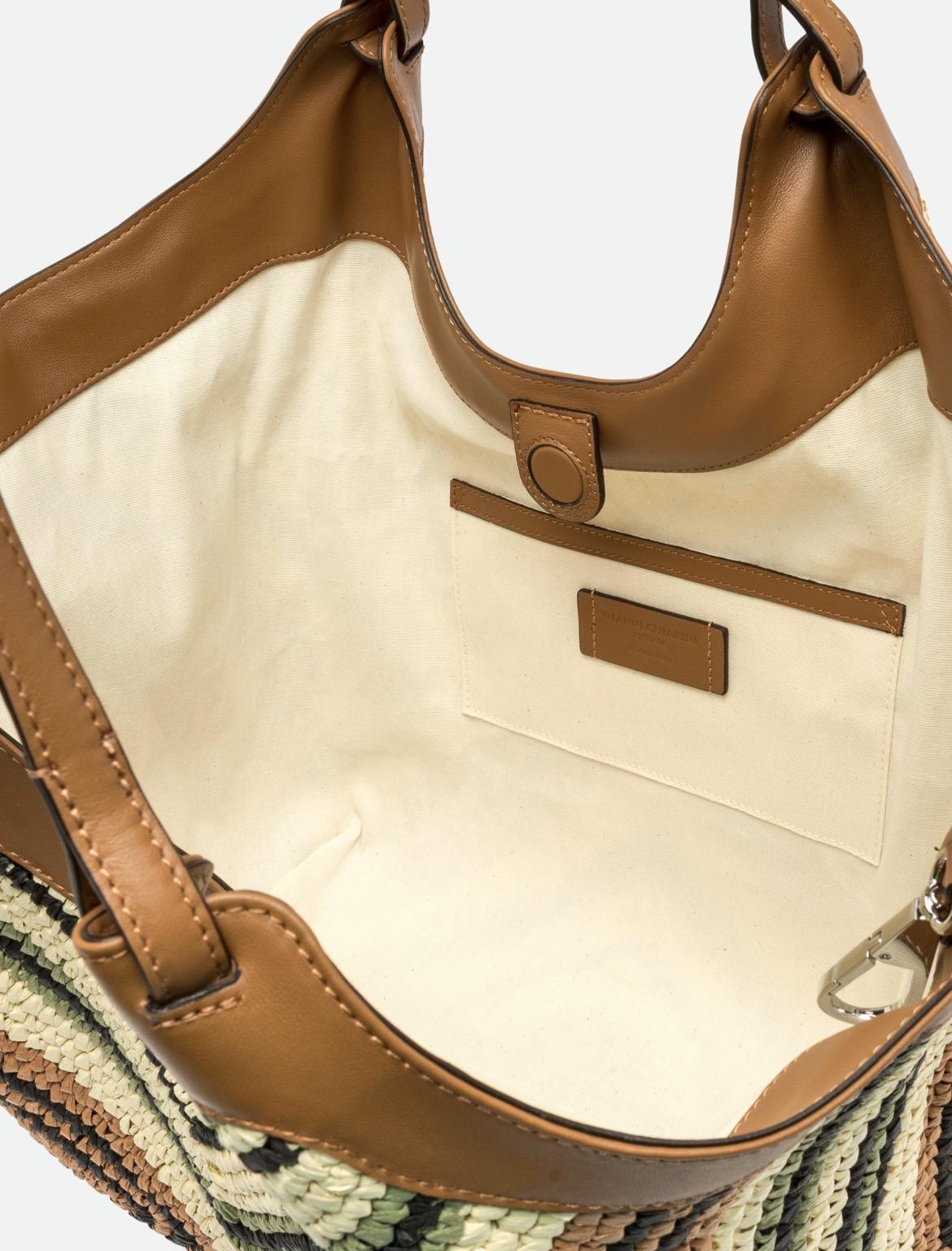 Borsa Dua large in paglia willow BS12190 SALVIA GIANNI CHIARINI 