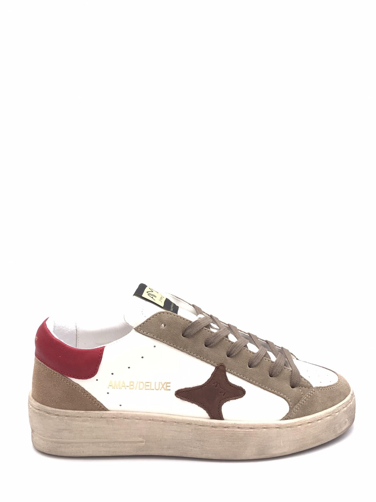 Sneakers Slam bianca-beige 4358 BIANCA-BEIGE AMA BRAND 