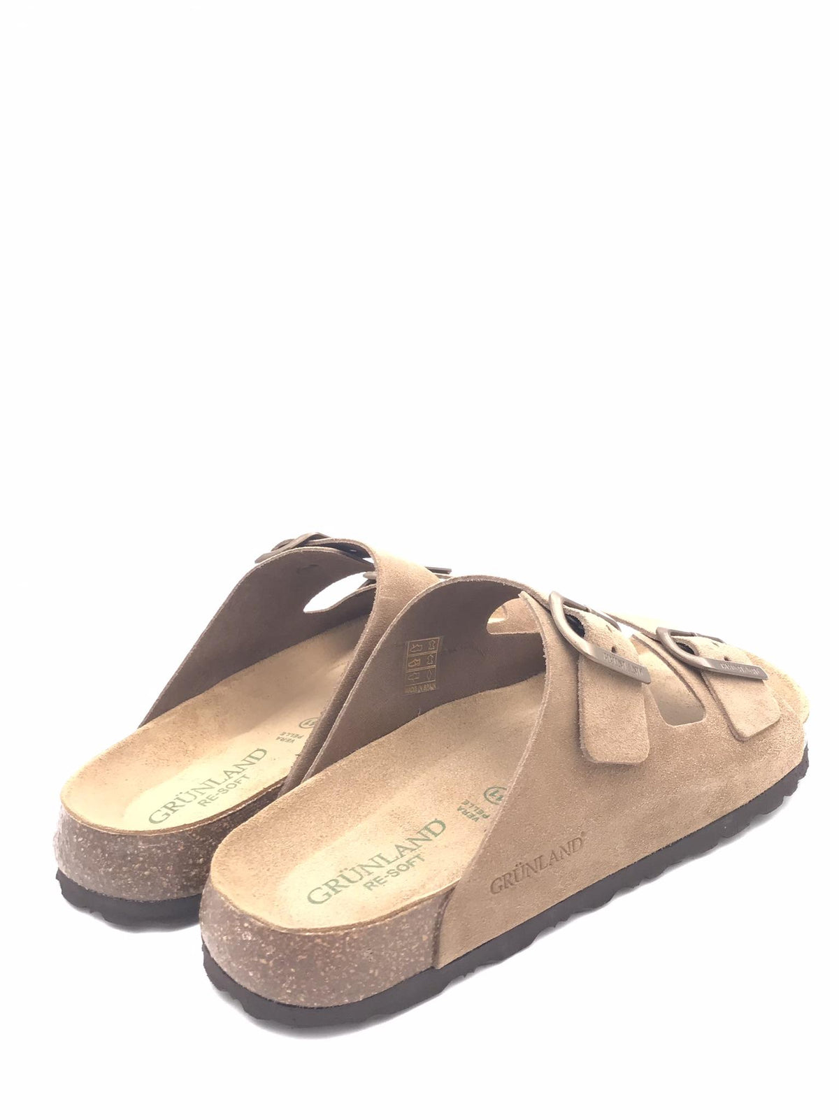 Ciabatta uomo Bobo doppia fibbia tortora CB 3500 TORTORA GRUNLAND 