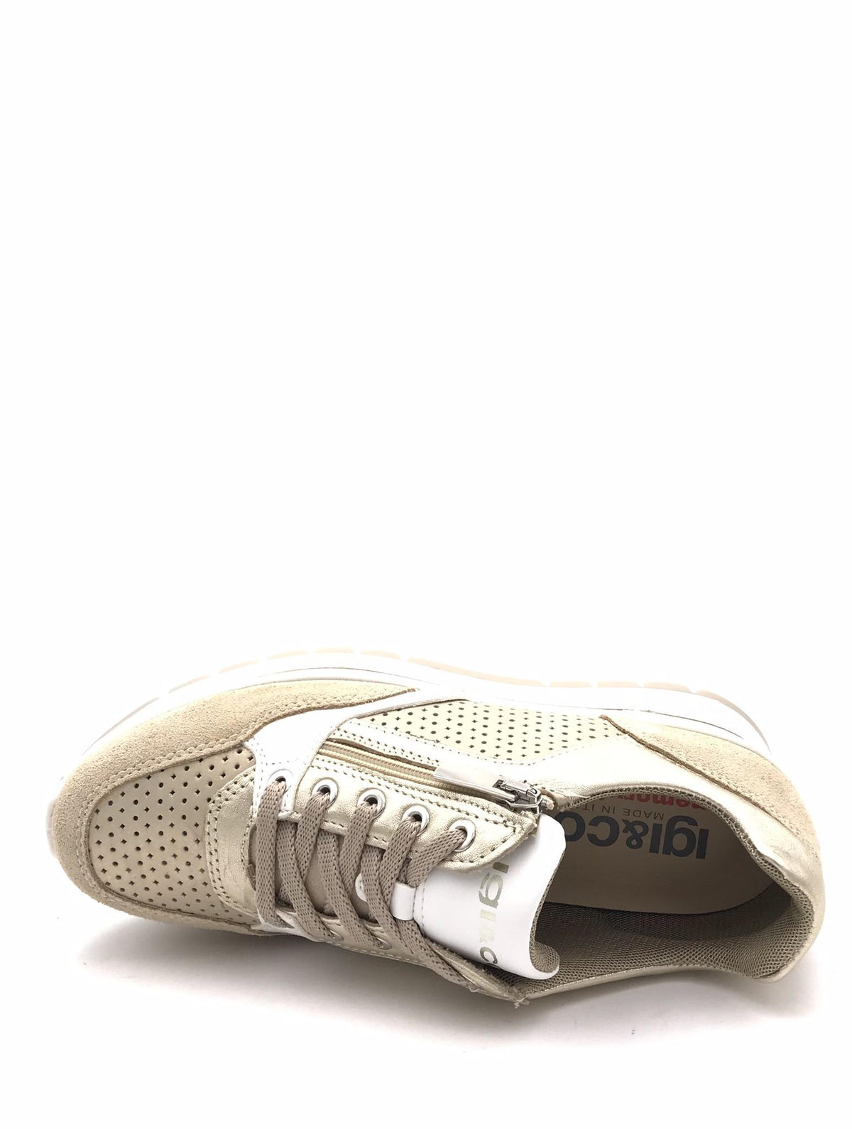 Sneakers donna Anika avorio-platino