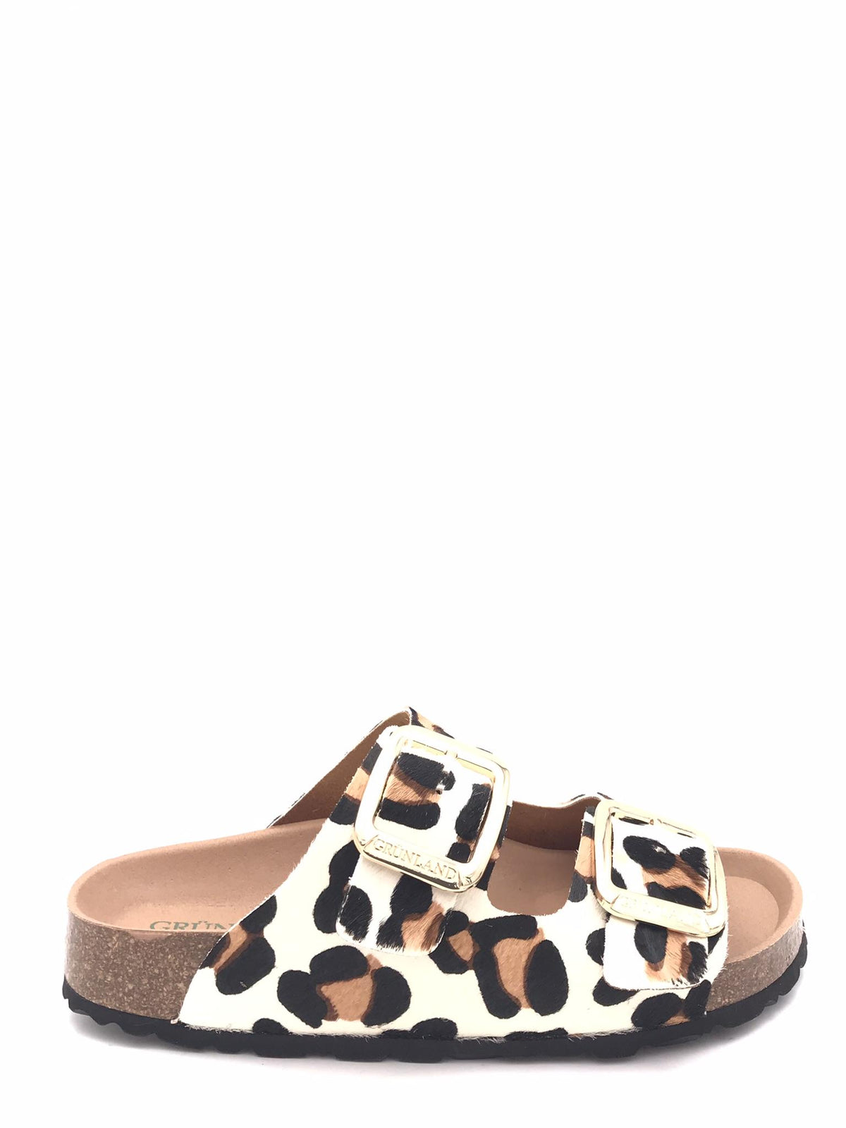 Ciabatta donna Enny in cavallino leopardato beige