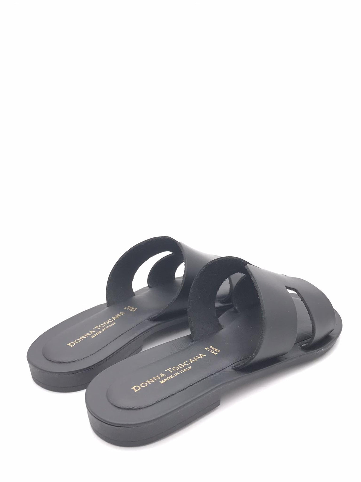 Ciabatta in pelle nera 501 NERO DONNA TOSCANA 