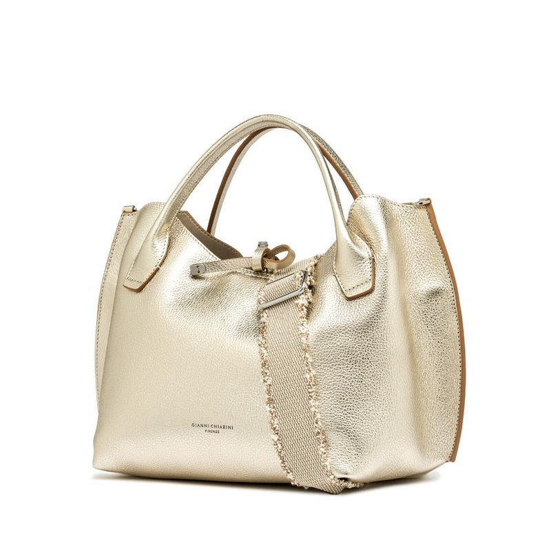 Borsa Fiamma laminata light gold BS11441 PLATINO GIANNI CHIARINI 