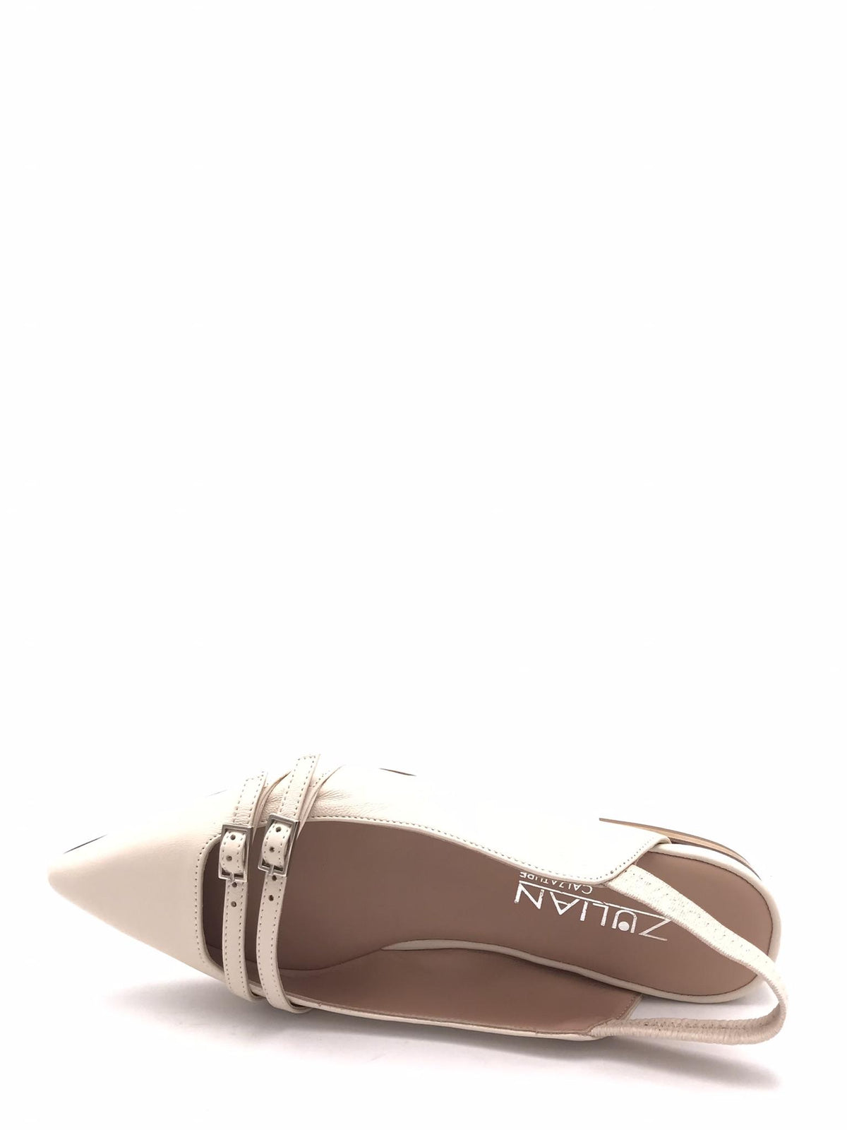 Slingback Giulia in pelle milk 9302 LATTE ZULIAN 