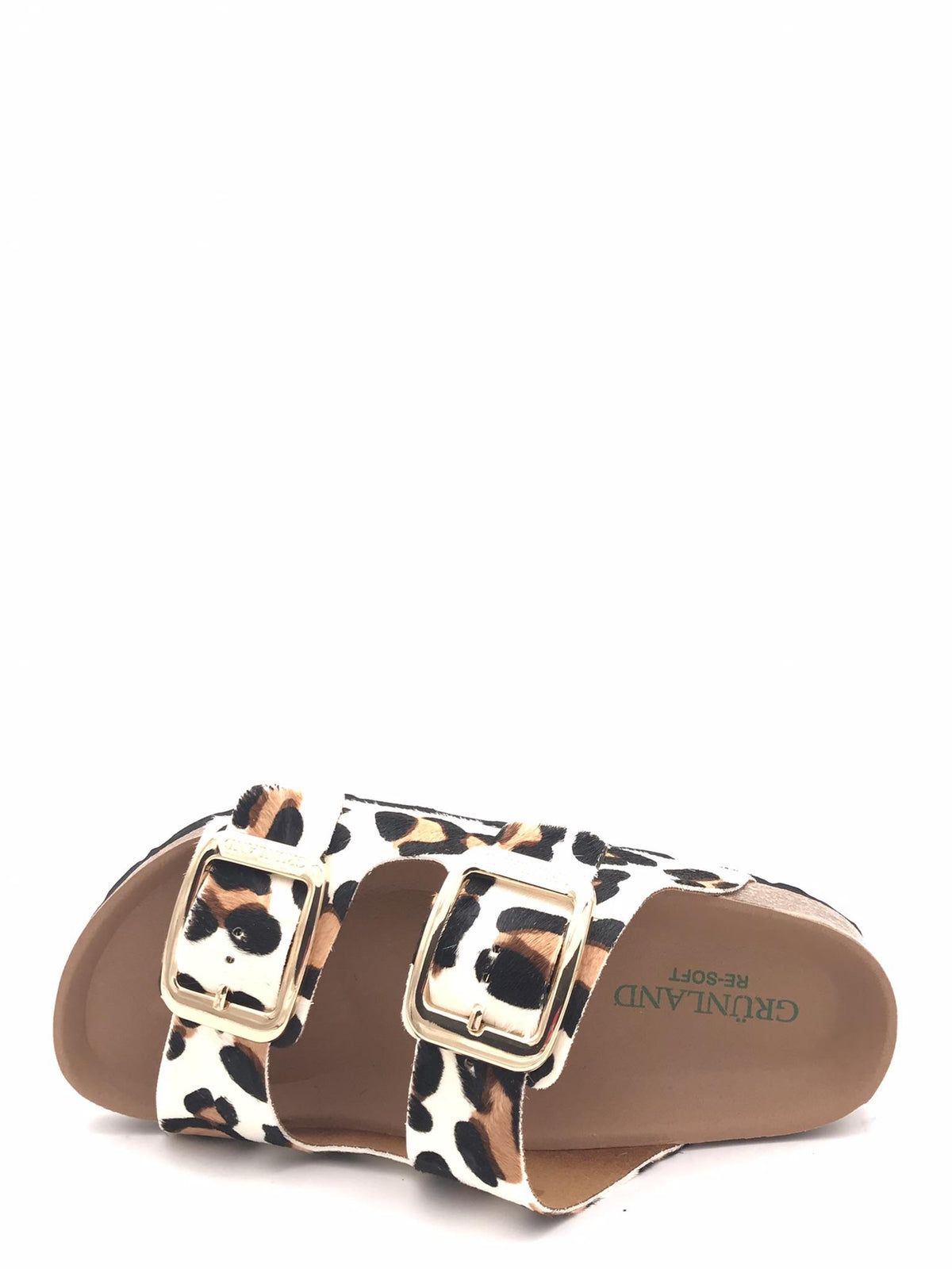 Ciabatta donna Enny in cavallino leopardato beige