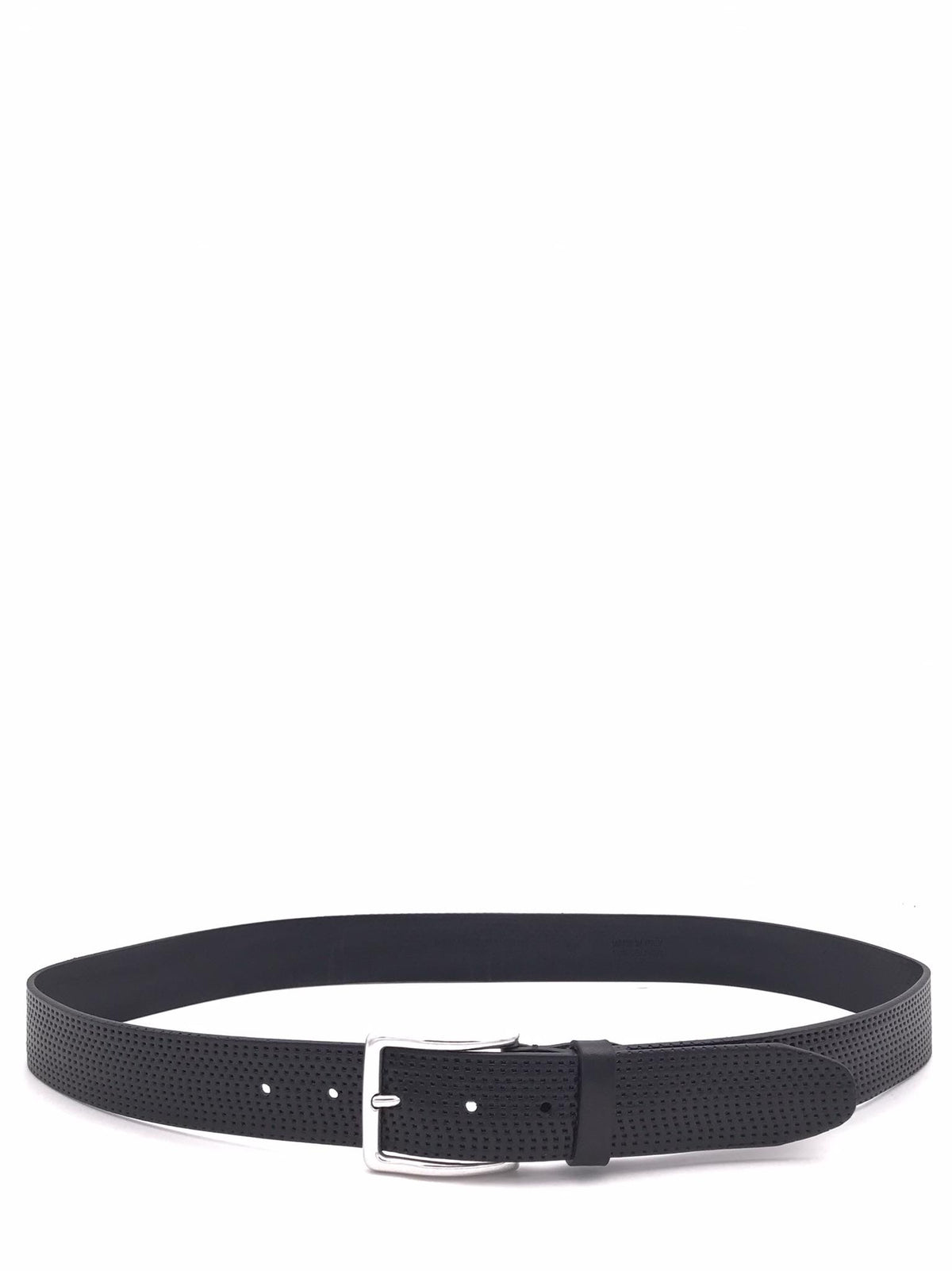 Cintura uomo in pelle nera laserata MRF256C029 NERO MINORONZONI 