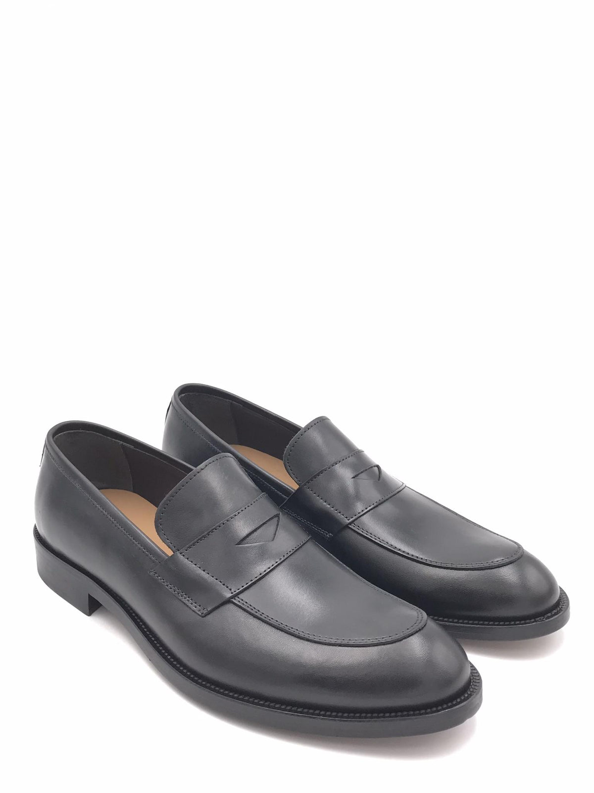 Mocassino elegante in vitello nero 1366 NERO EXTON 