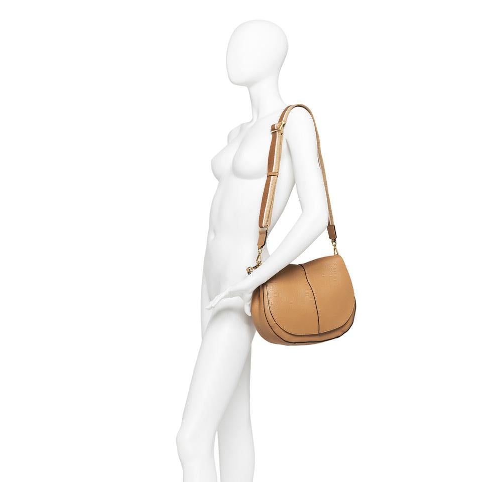 Borsa Helena round large marble BS6037 LATTE GIANNI CHIARINI 