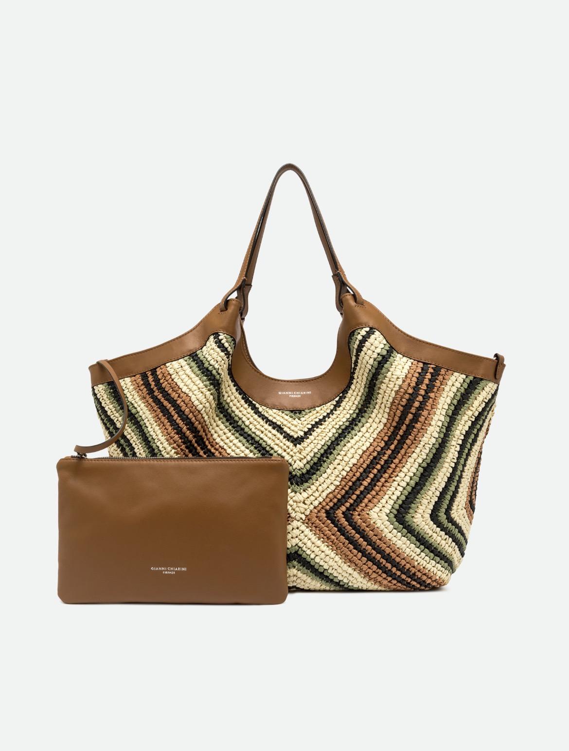 Borsa Dua large in paglia willow BS12190 SALVIA GIANNI CHIARINI 