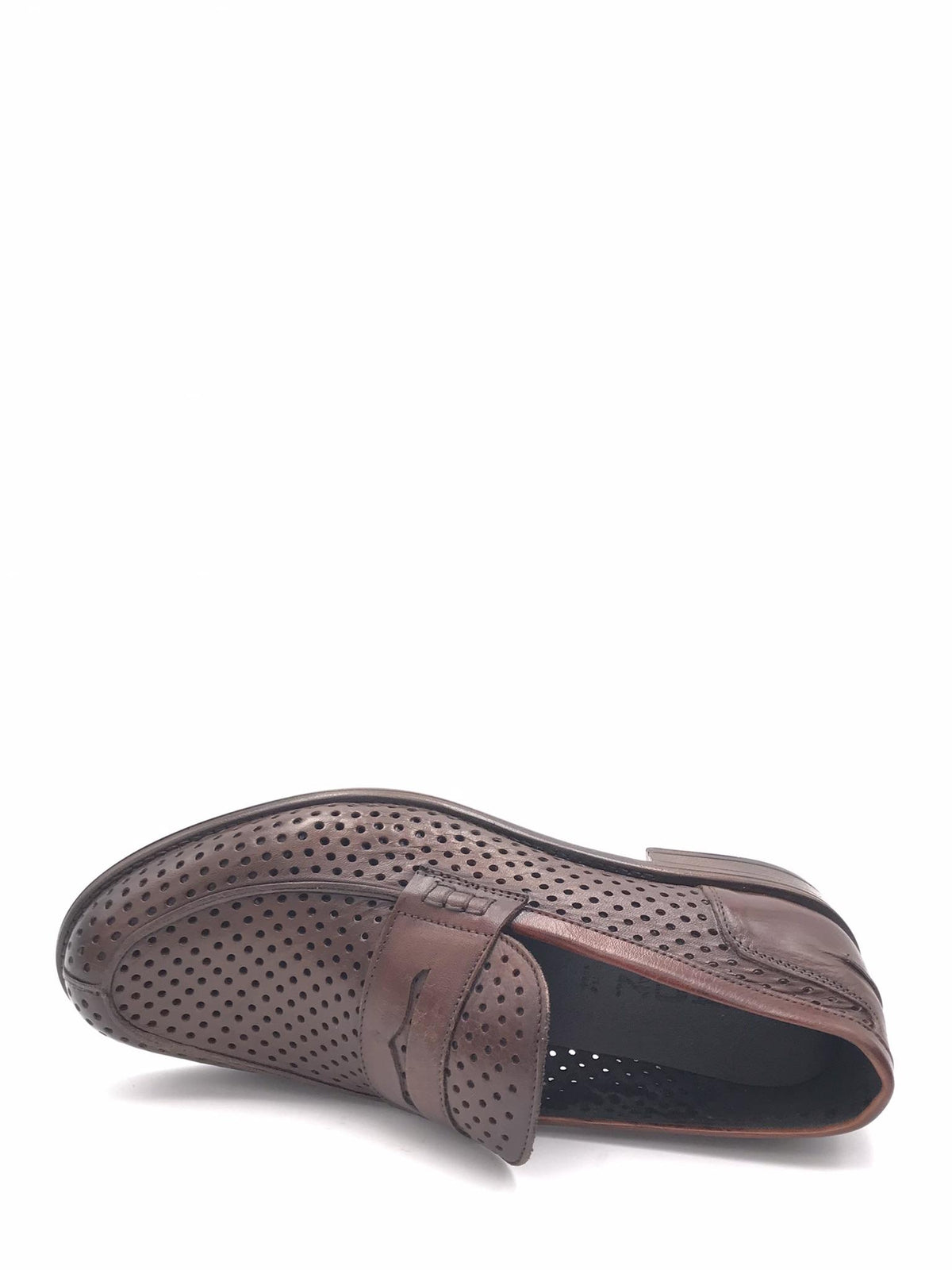 Mocassino college forato marrone 9972 MARRONE EXTON 
