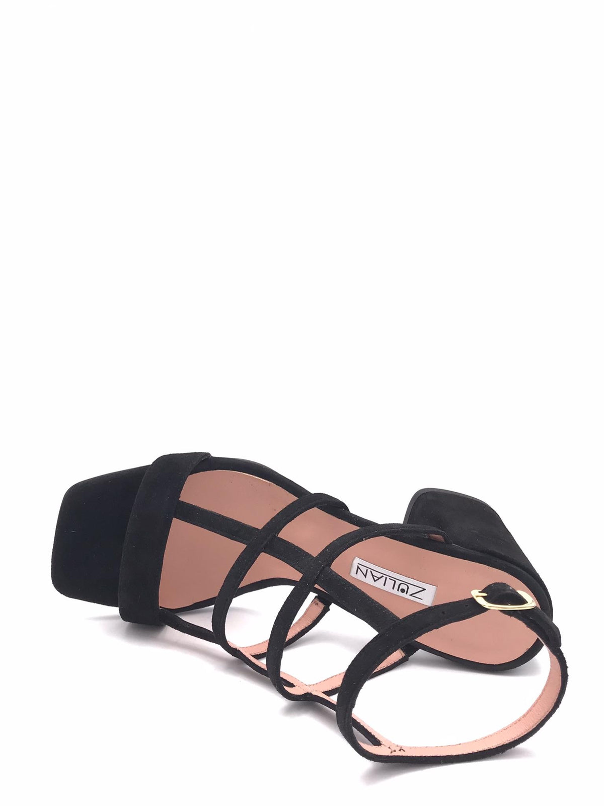 Sandalo Clay in camoscio nero SR2523 NERO ZULIAN 