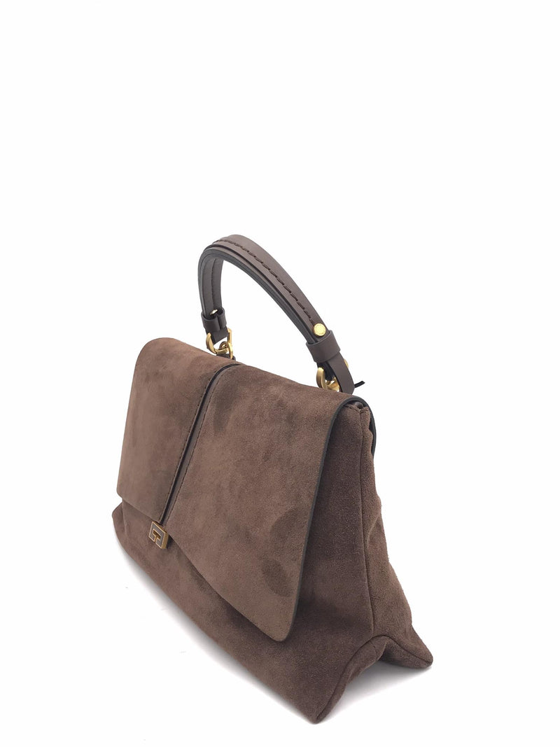 Borsa kendall media in camoscio cioccolato 2735CA CIOCCOLATO LORISTELLA 
