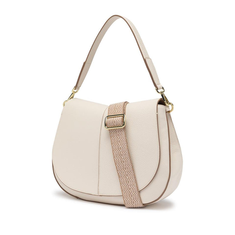 Borsa Helena round large marble BS6037 LATTE GIANNI CHIARINI 