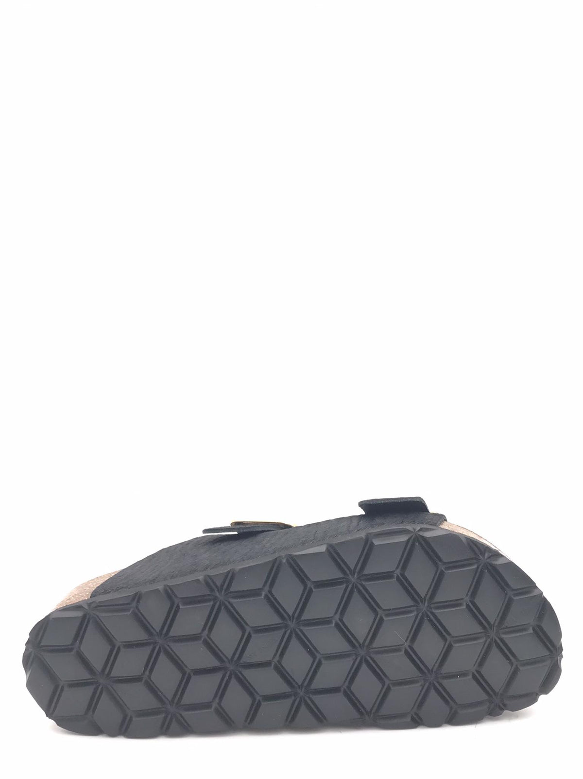 Ciabatta donna Enny in cavallino nero