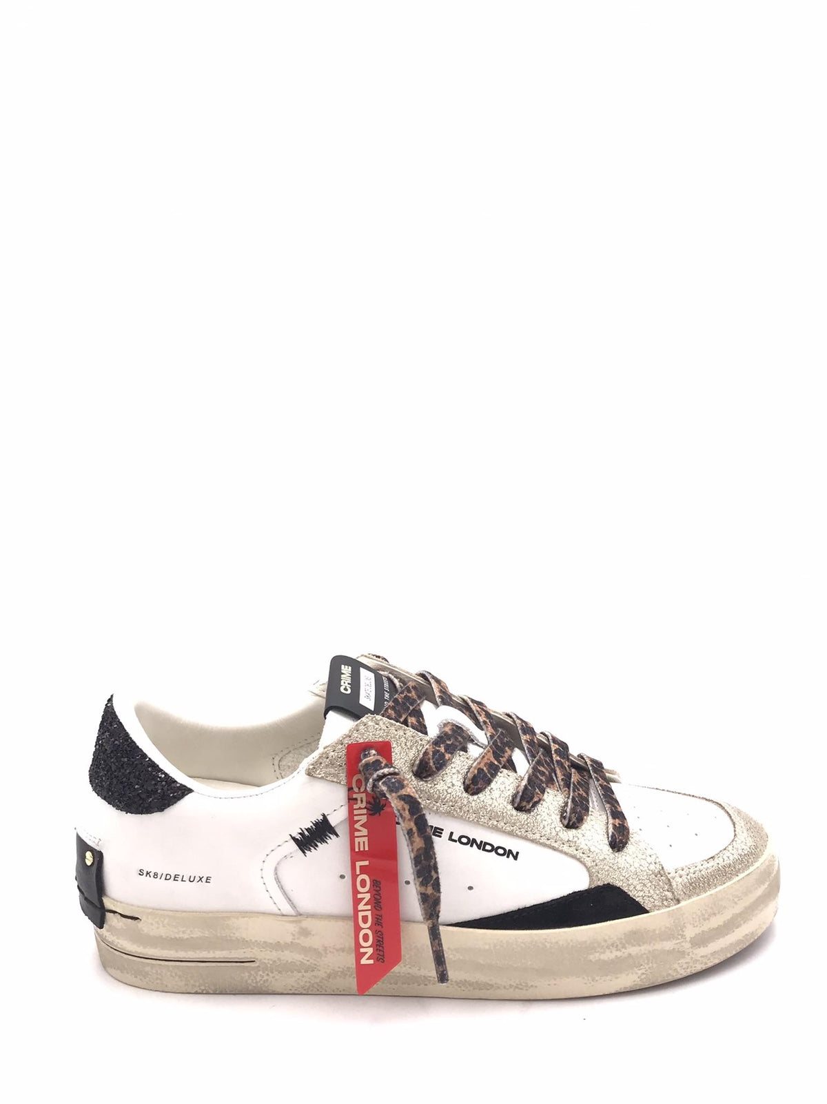 Sneakers sk8 delux bianca-oro 25113 BIANCA-ORO CRIME LONDON 