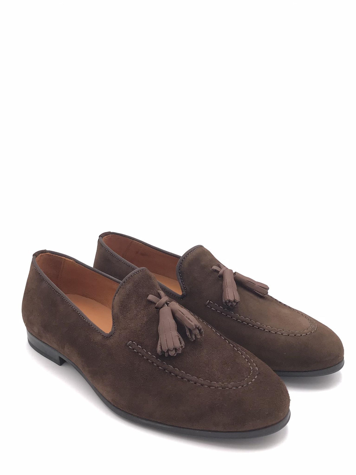 Mocassino nappine camoscio marrone 164 MARRONE EXTON 
