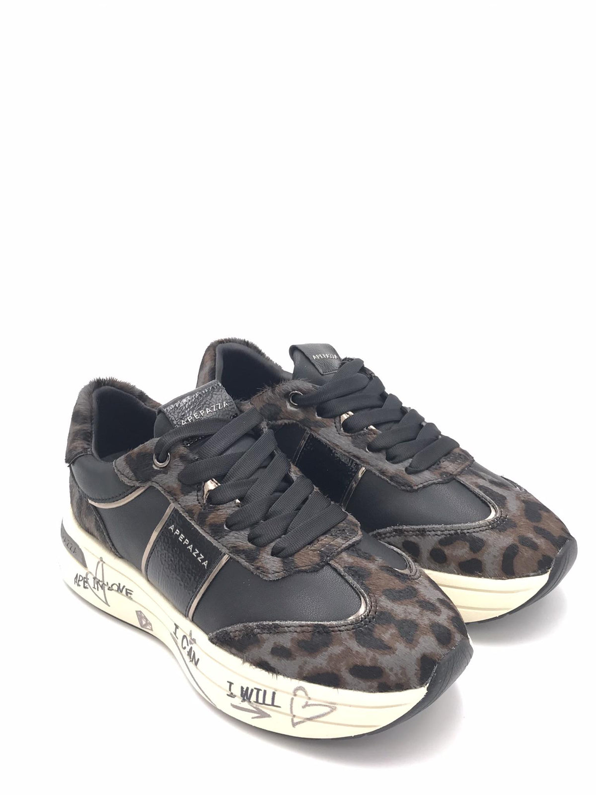 Sneakers Mallow nero-leo MALLOW01 LEONERO APEPAZZA 