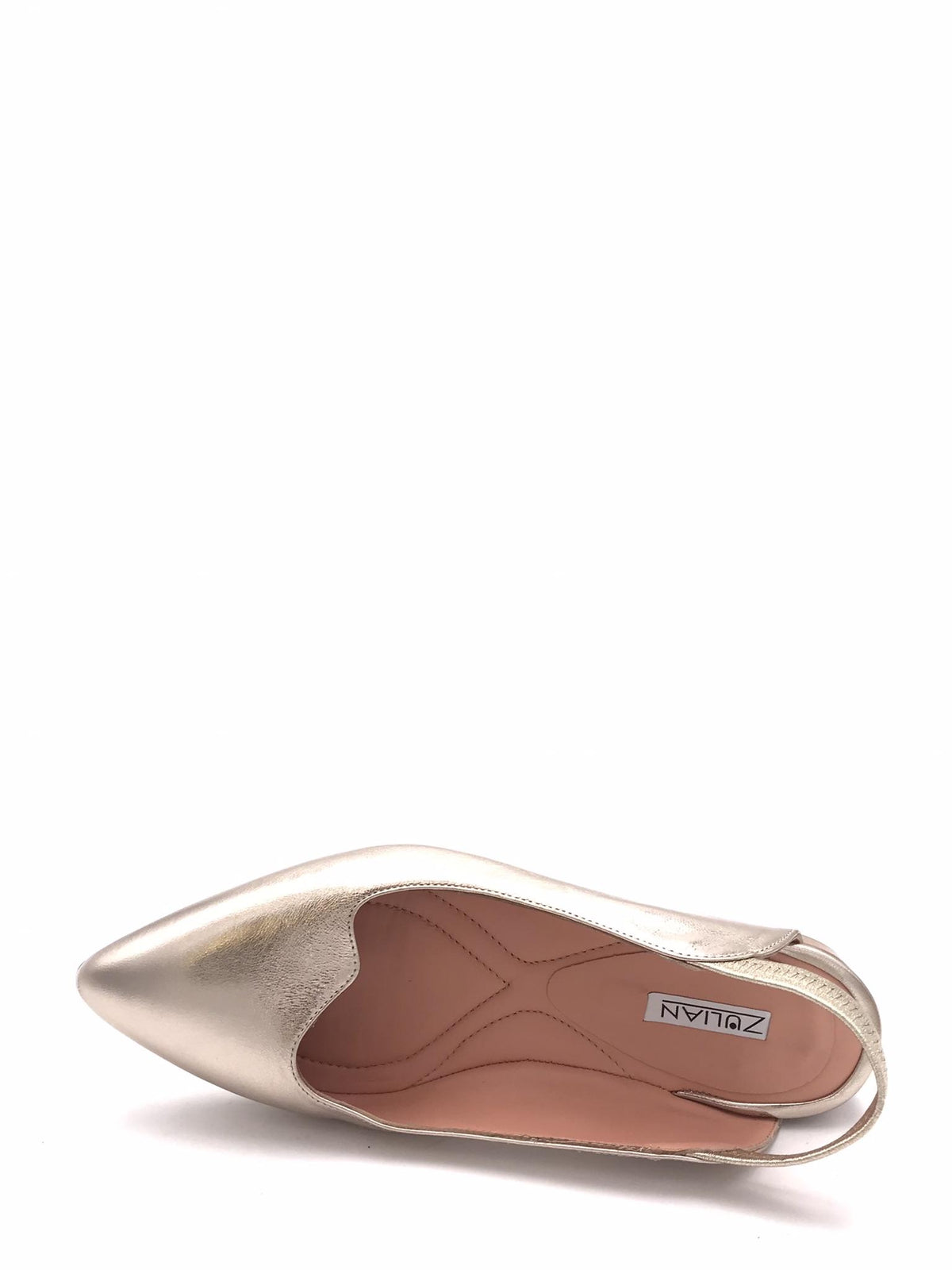 Ballerina aperta nel tallone laminata platino SR2005 PLATINO ZULIAN 