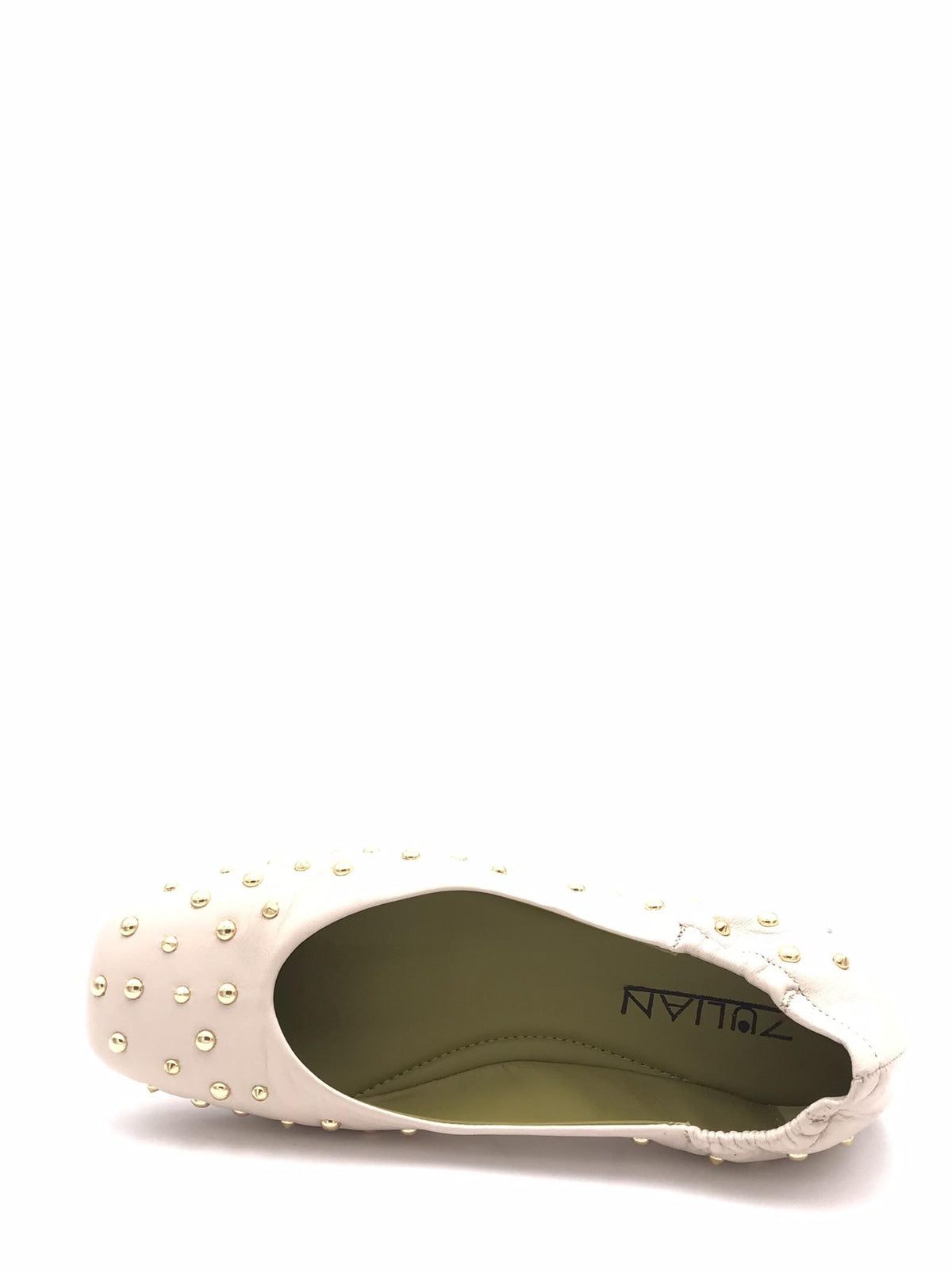 Ballerina Jamie in nappa latte con borchie 9239 LATTE ZULIAN 
