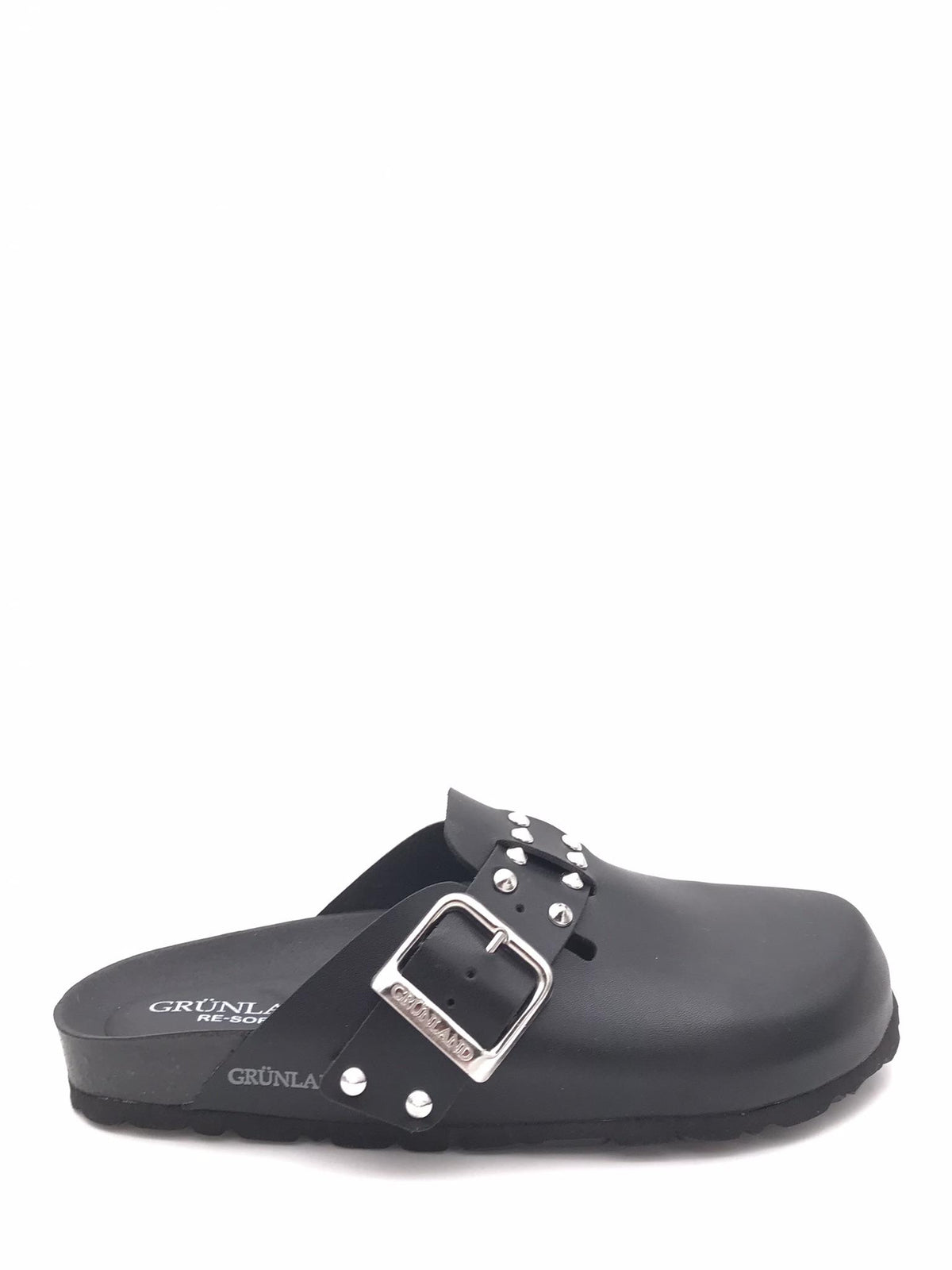 Ciabatte chiusa donna Sara nera con borchie CB 0790 NERO GRUNLAND 