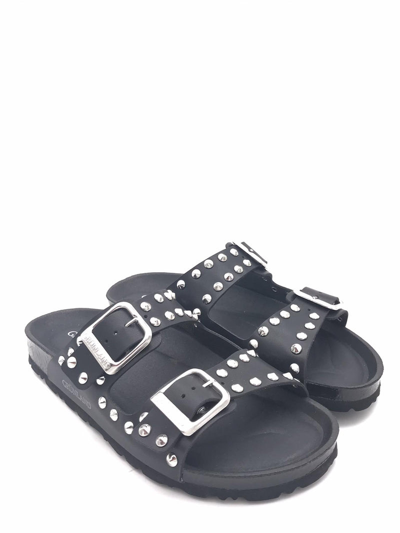 Ciabatta Sara nera con borchie CB 0737 NERO GRUNLAND 