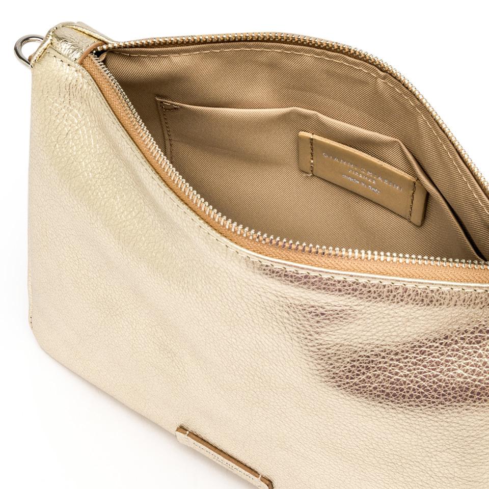 Borsa Nora pouch bottalata light gold BS10225 PLATINO GIANNI CHIARINI 