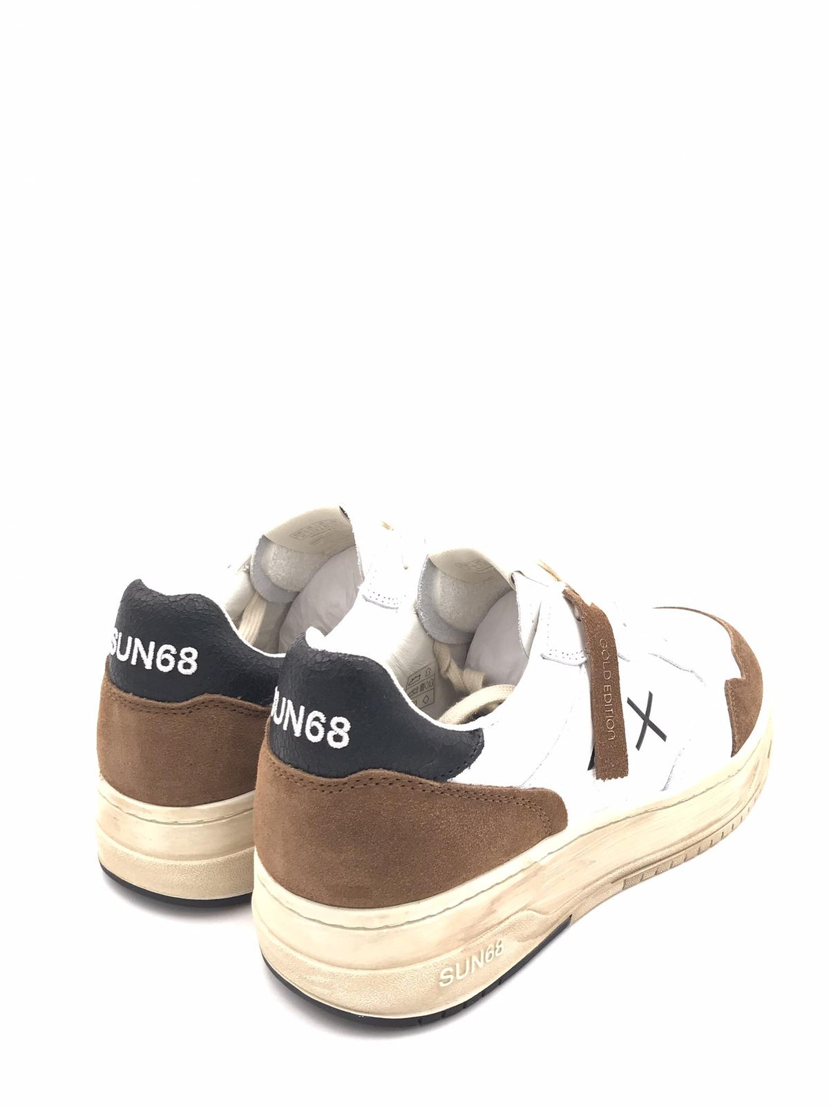 Sneakers Big basket bianca-volpe Z45148 BIANCA-CUOIO SUN 68 