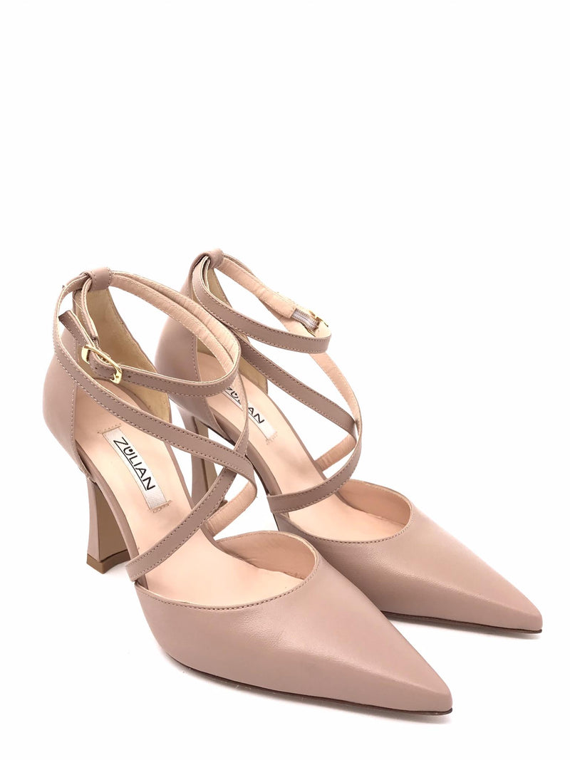 Decolletè Kaia in nappa nude con cinturino incrociato 2103 NUDE ZULIAN 