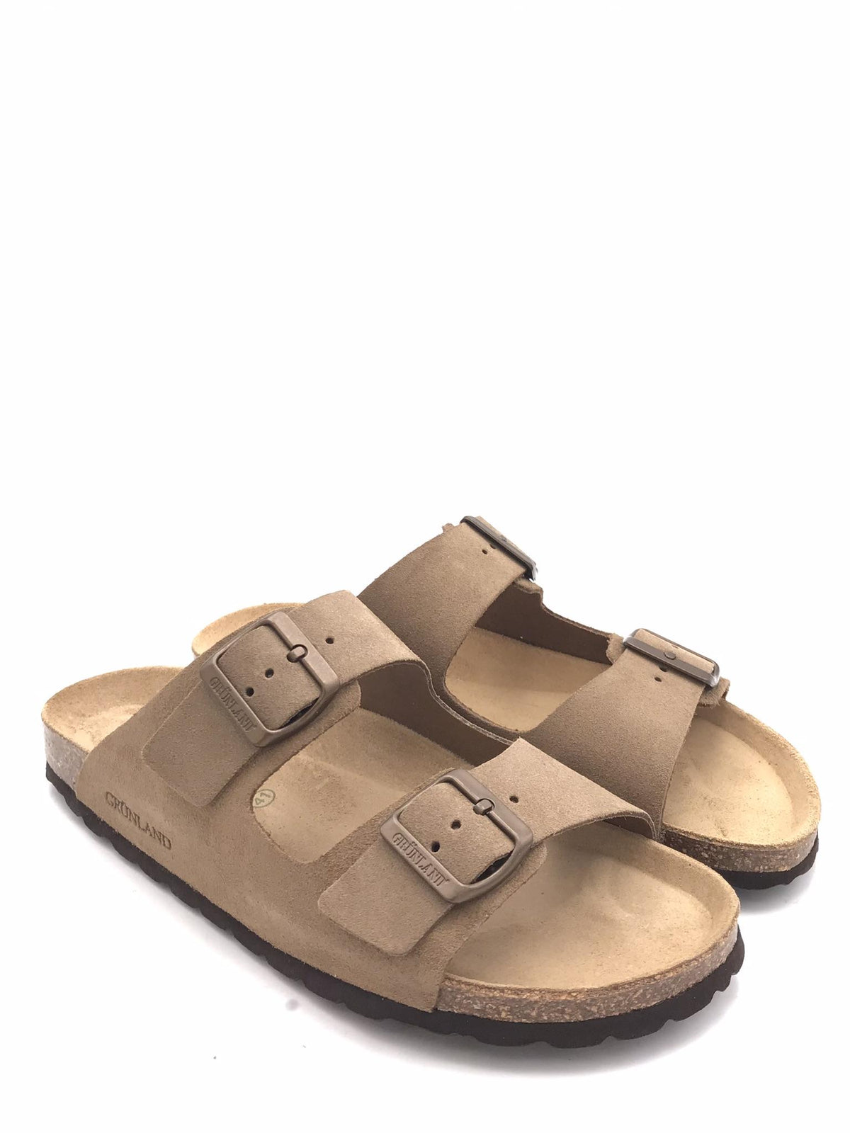 Ciabatta Robi aperta doppia fibbia tortora CB 1801 TORTORA GRUNLAND 