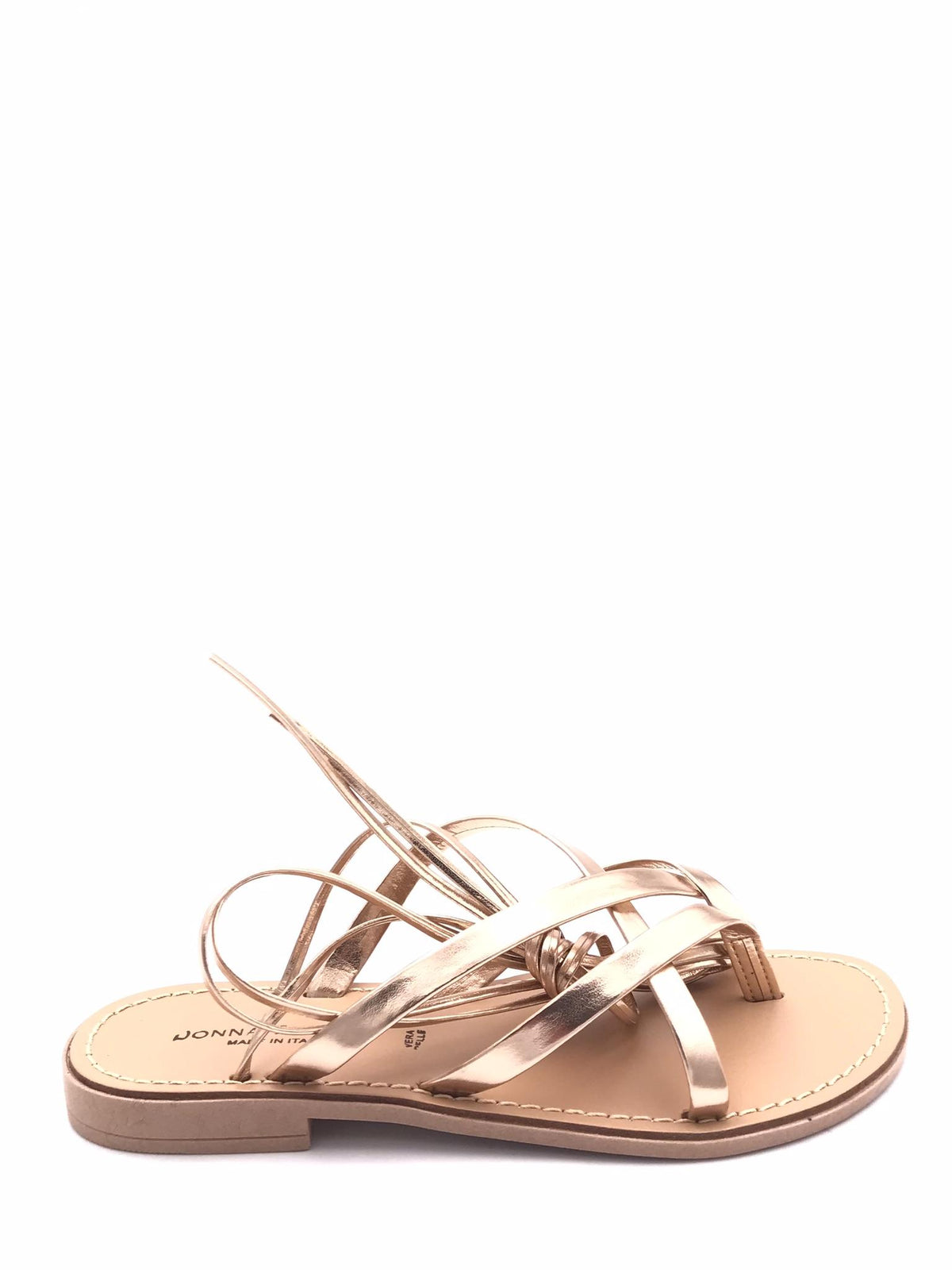 Sandalo infradito in pelle laminata rame LIDO 819 RAME DONNA TOSCANA 