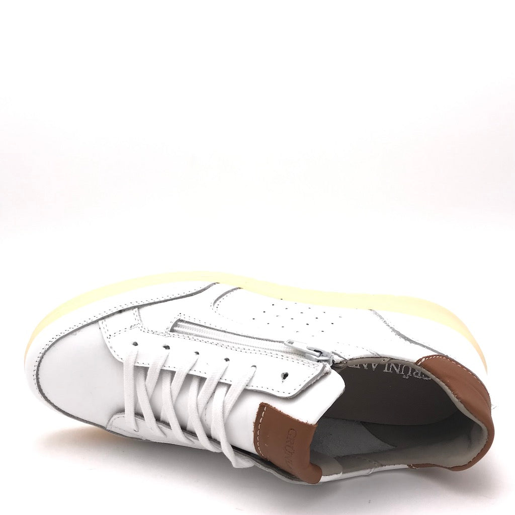 Sneakers Mott bianco-cuoio