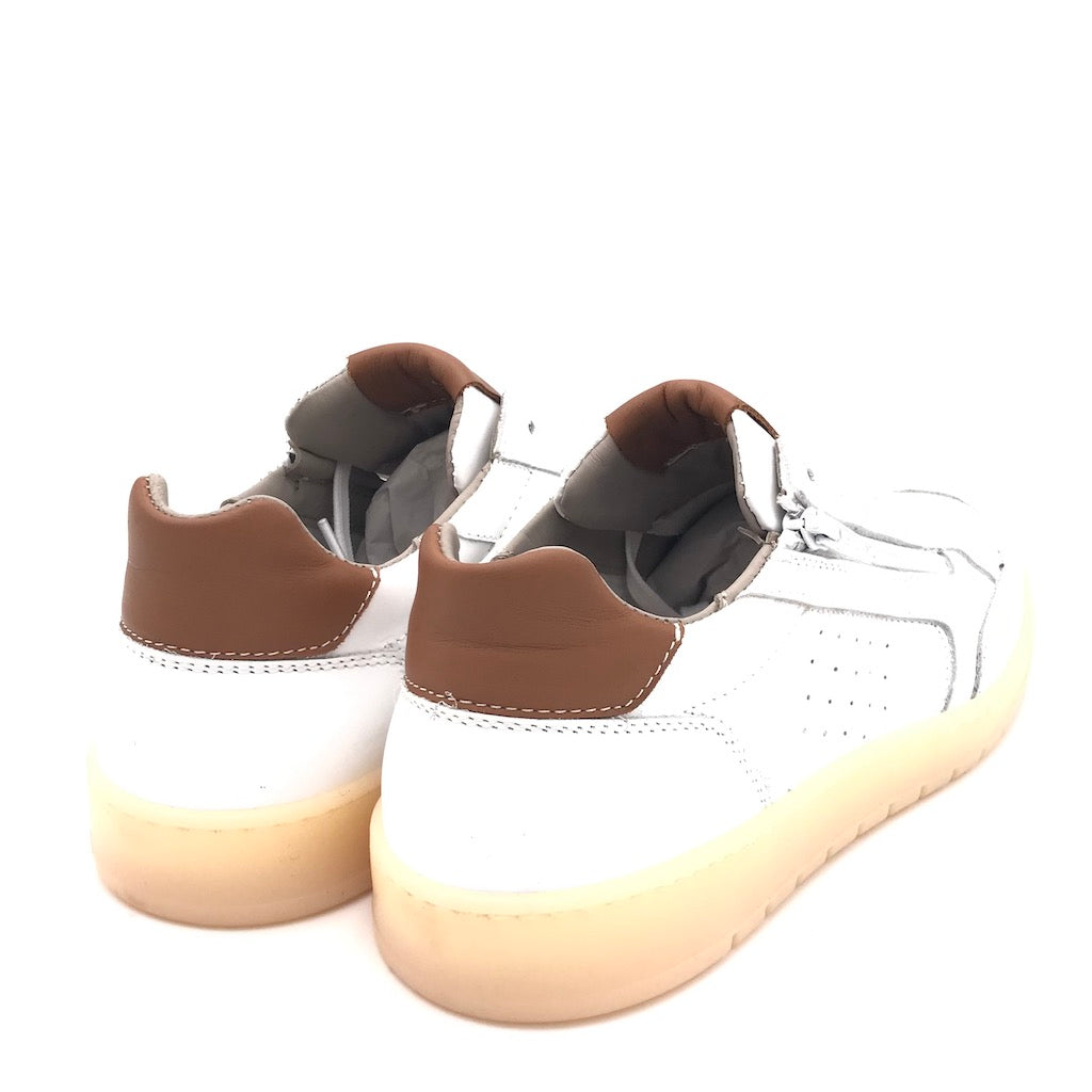 Sneakers Mott bianco-cuoio