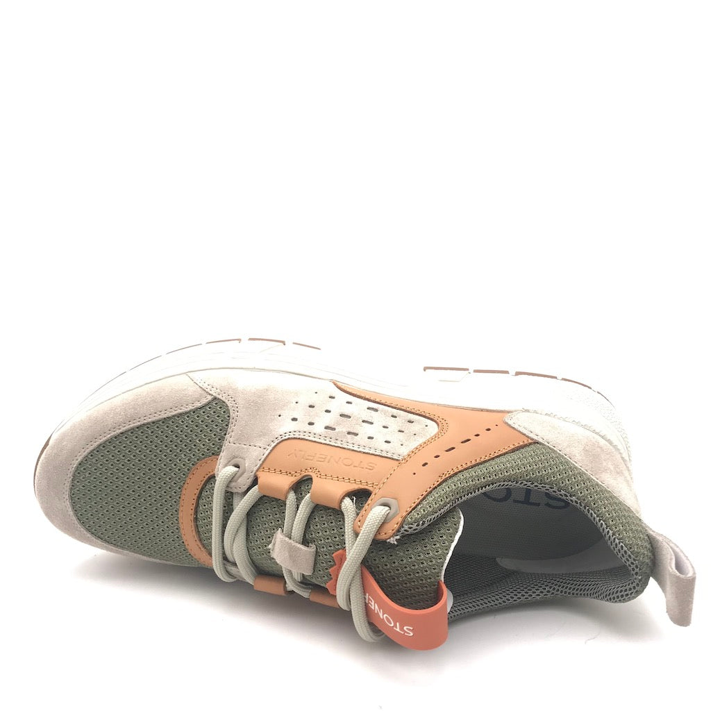Sneakers Action cuoio-grigio